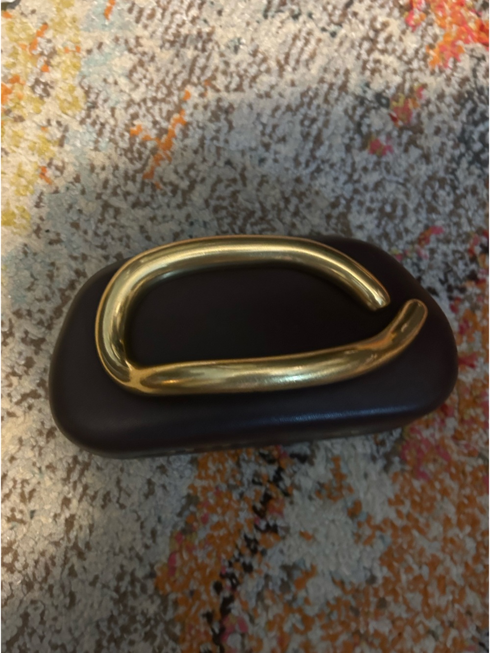 Zara Gold Accent Brown Purse